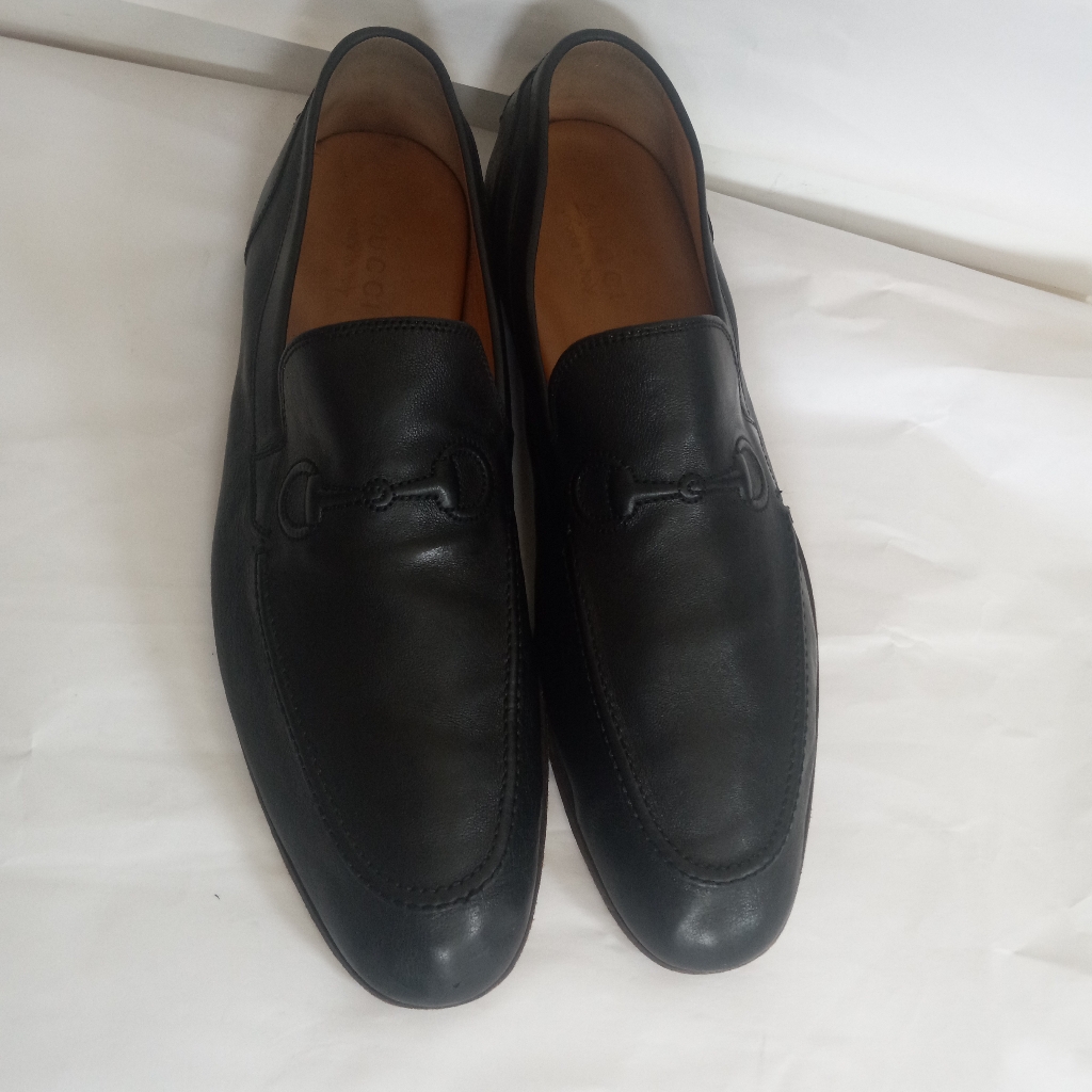 Gucci Mens Loafers Embossed Horsebit Size Uk 10.5 Us 11.5
